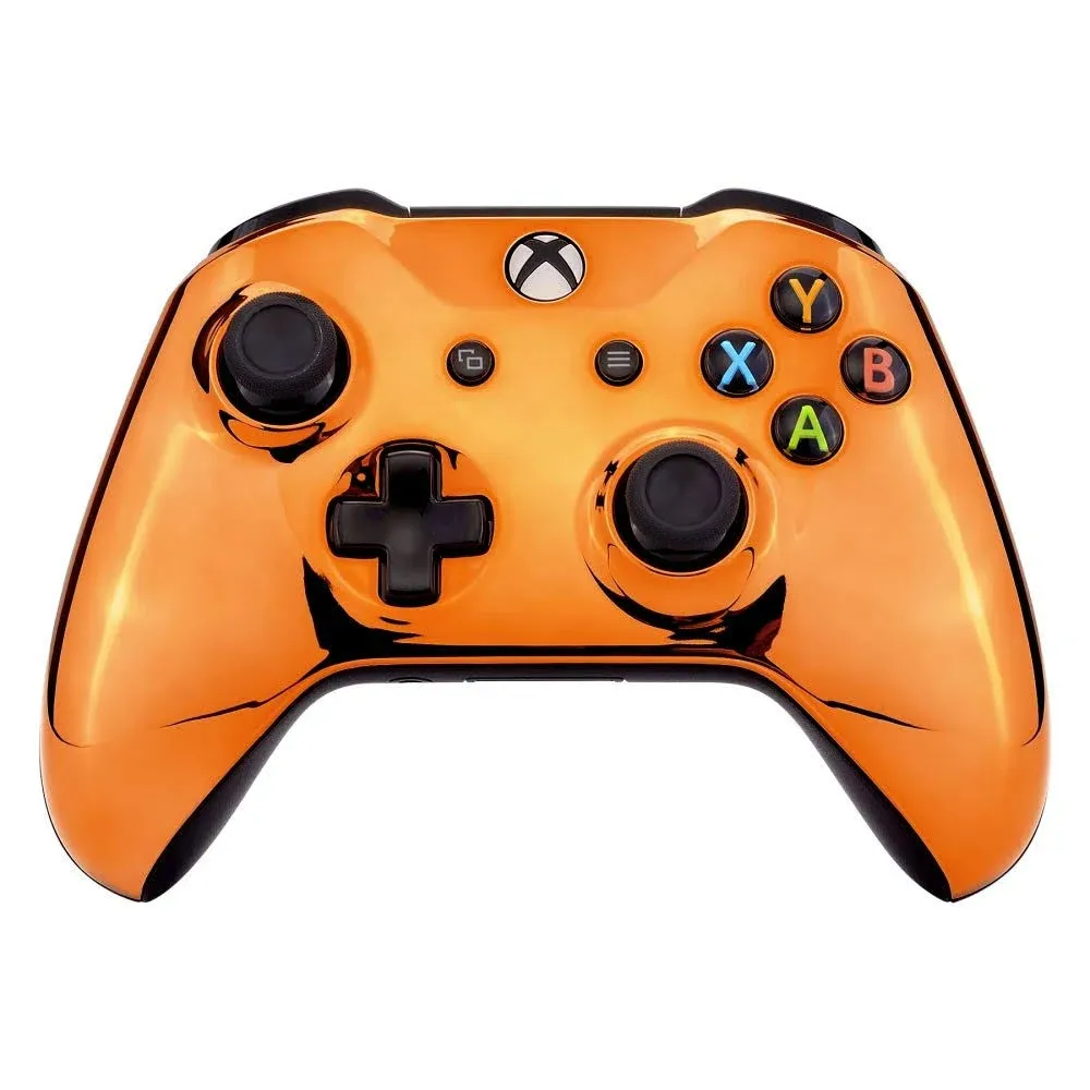 eXtremeRate Replacement Front Housing Shell for Xbox One X & S Controller (Model 1708) - Chrome Orange