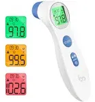 Thermometer for Adults, FSA Eligible, High Accuracy, No-Touch Digital Thermometer with Fever Alarm and Memory Function, Ideal for Babies, Kids, Home and Office Use