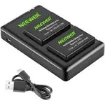 Neewer LP-E17 Battery 2-Pack with Dual USB Charger