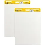 Post-it Super Sticky Easel Pad, 25 in x 30 in, White, 30 Sheets/Pad, 2 Pad/Pack, Large White Premium Self Stick Flip Chart Paper, Super Sticking Power (559)