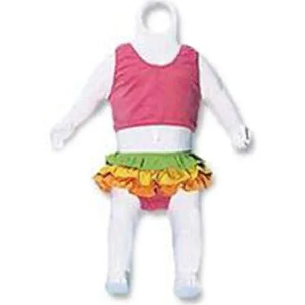 Economy Infant White Plastic Fashion Form - Fits Infant Sized Clothing