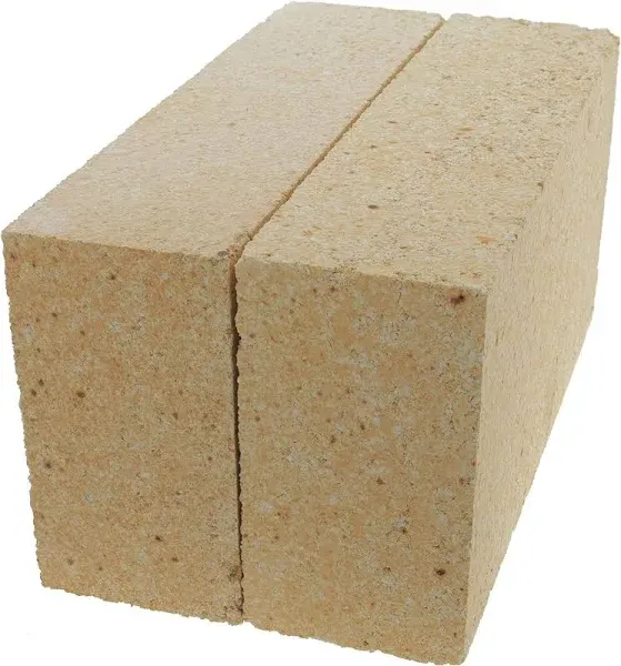 High Density/super Duty Hard Fireclay Brick, Rated Up to 3200 Degree Fahrenheit - 2 Pack