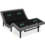 Best Choice Products Split King Size Adjustable Bed Base for Stress Management with Massage, Remote Control, USB Ports