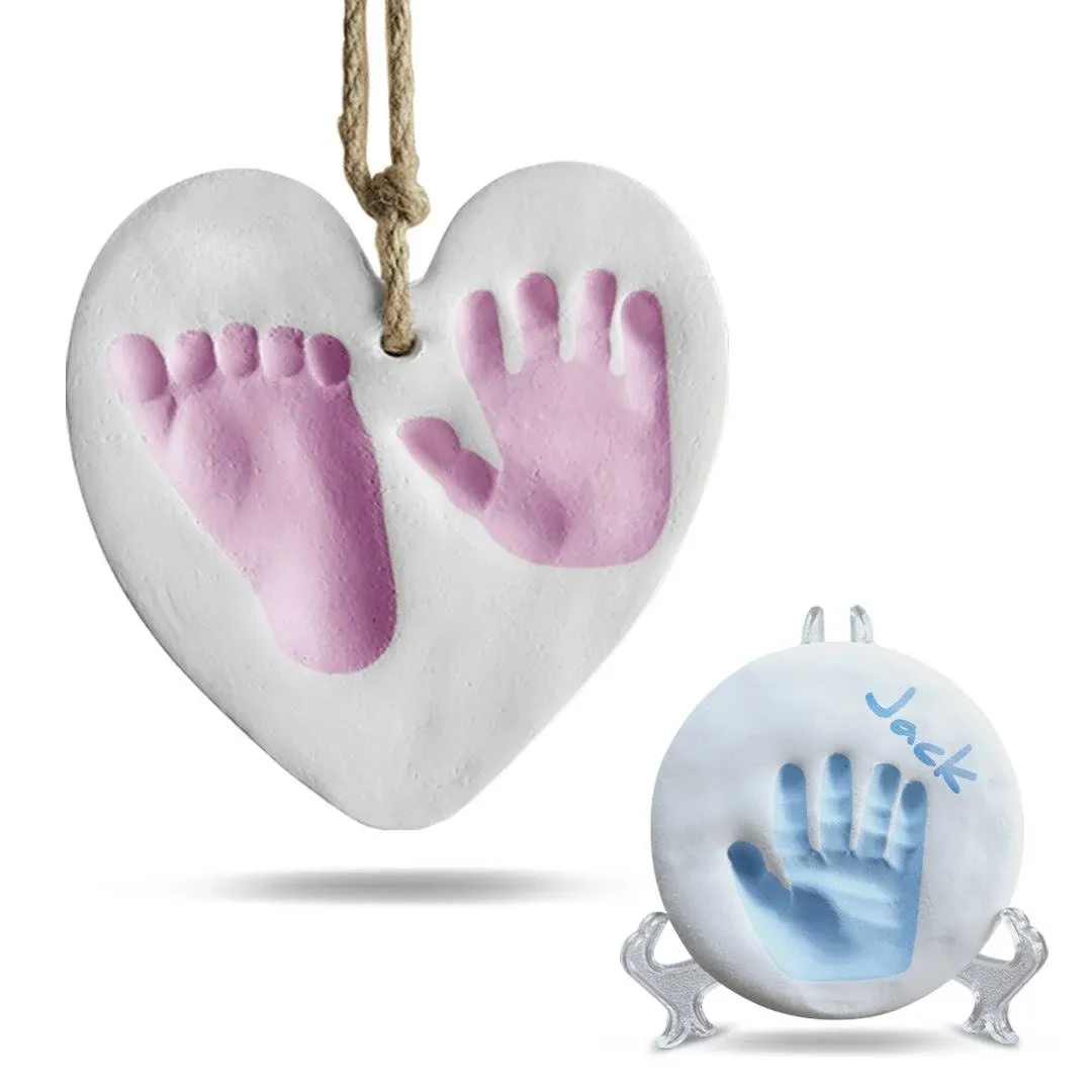 Bubzi Co Baby Keepsake Ornament - Baby Hand and Footprint Kit - Newborn Keepsake Ornament for Personalized Baby Gifts & Nursery Decor, Baby Handprint Kit for Girls & Boy