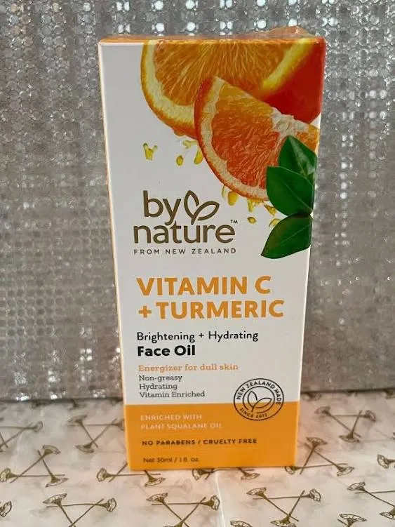 by Nature Brightening & Hydrating Face Oil - Vitamin C Oil & Turmeric Extract ...