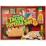 Melissa & Doug Fill & Fold Taco & Tortilla Set, 43 Pieces  Sliceable Wooden Mex