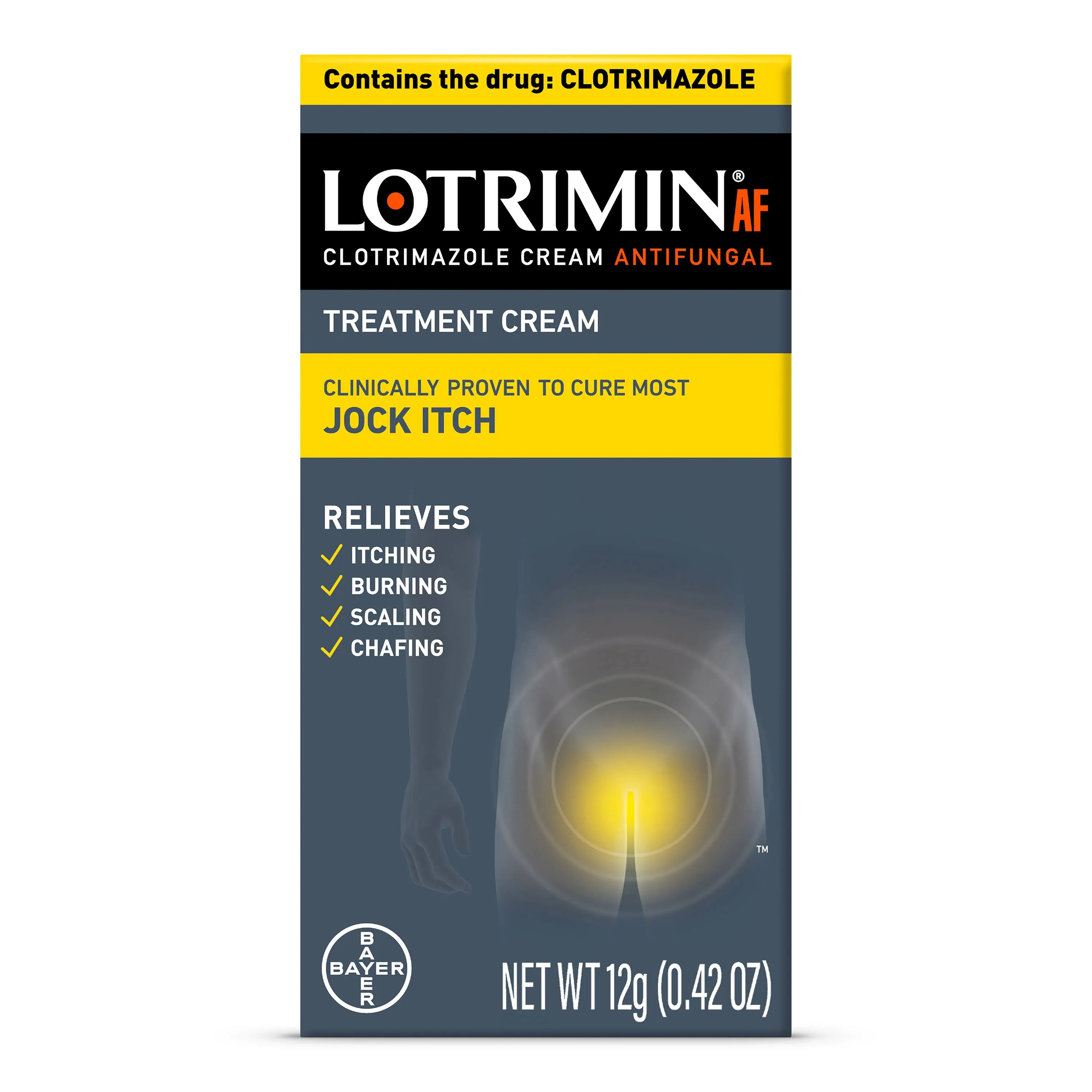 Lotrimin AF Jock Itch Antifungal Cream, 0.42 Ounce (Pack of 1)