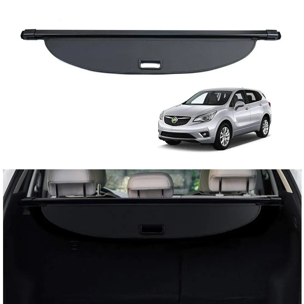 Powerty Cargo Cover for 2015-2019 2020 Buick Envision Accessories Trunk Cover Retractable Trunk Shielding Shade Cargo Luggage Cover Black