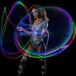 GloFX Cosmic Cable [PROGRAMMABLE LED Fiber Optic Light Cable] 6 Ft 360° Swivel 8 mm Diameter - Bright Light Up Rave Toy | EDM Flow Toy Light Painting