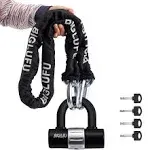 BIGLUFU Motorcycle Lock Chain Locks Heavy Duty 4ft Long, Cut Proof 0.4 inch Thick ...