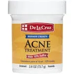 De La Cruz, Acne Treatment Ointment with 10% Sulfur, Maximum Strength, 2.6 oz (73.7 g)