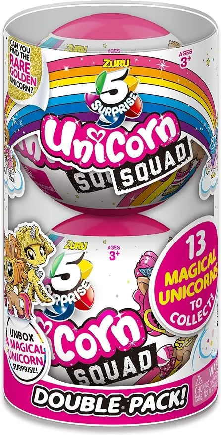 5 Surprise Unicorn Squad Series 4 Newborn Unicorn Mystery Collectible 2-Pack Capsule by ZURU