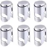 Pack of 6 Stainless Steel Champagne Stoppers, Prosecco, Sparkling Wine Bottle St