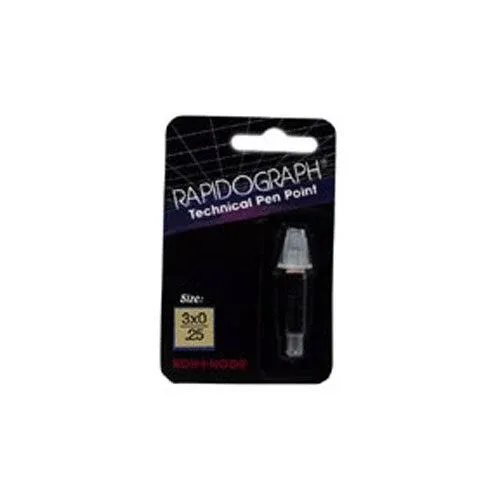 Rapidograph No. 72D Replacement Points 3x0 0.25 mm