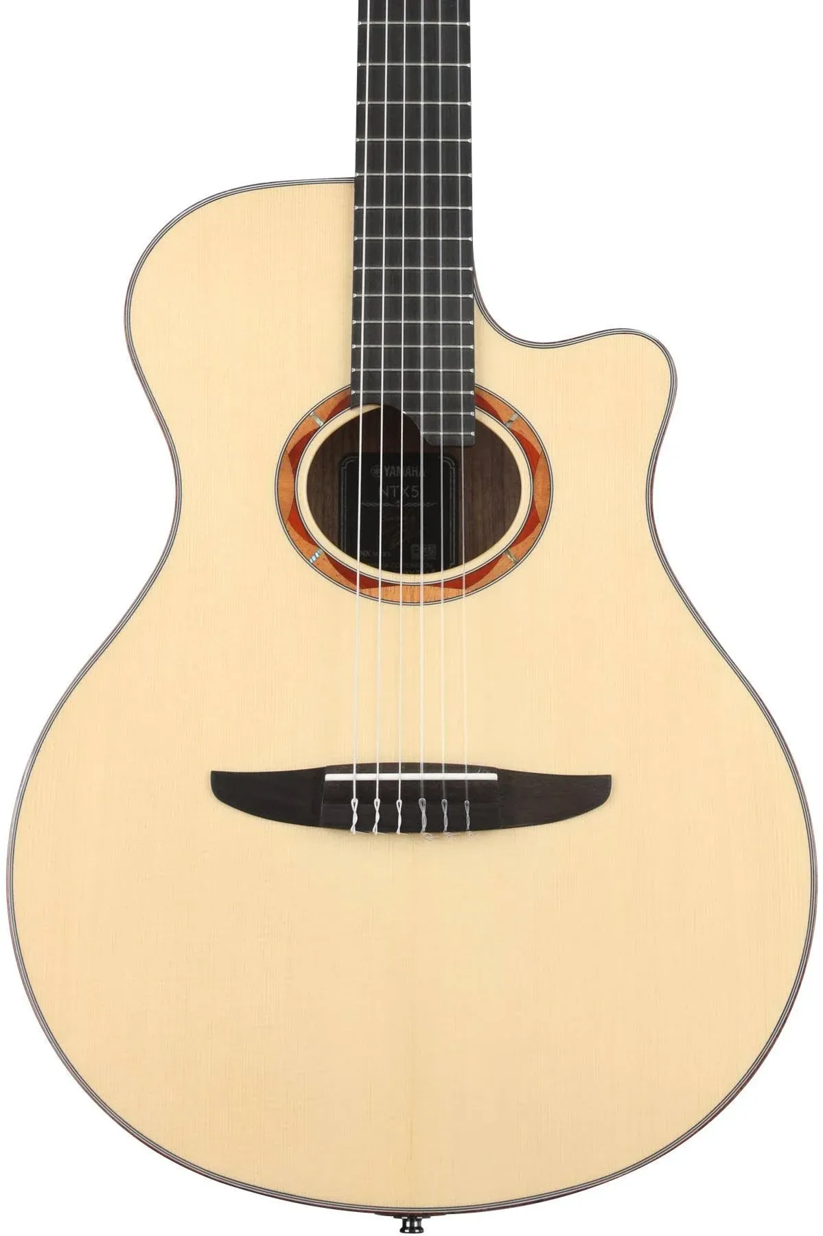 Yamaha NTX5 Thinline Acoustic-Elect<wbr/>ric Classical Guitar, Solid Spruce Top