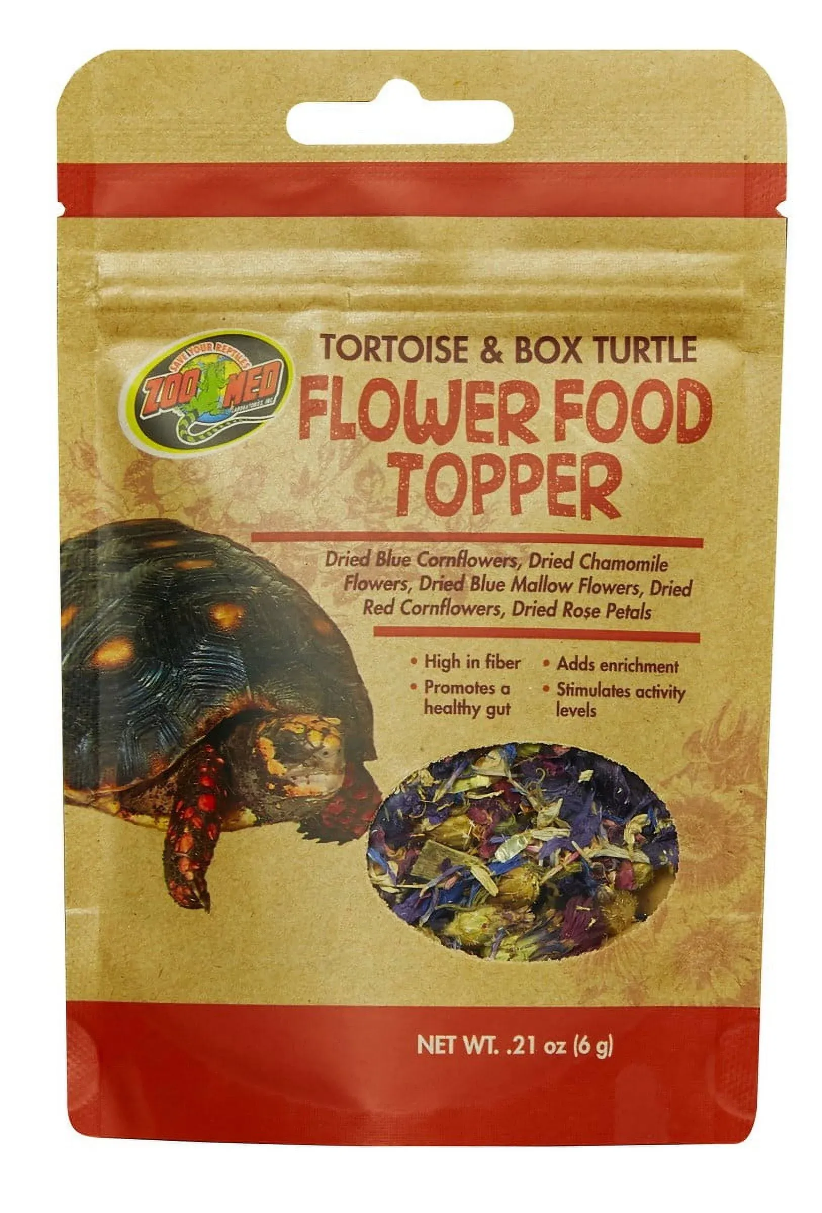 ZOOMED TORTOISE FLOWER BLEND FOOD TOPPER .21oz EA