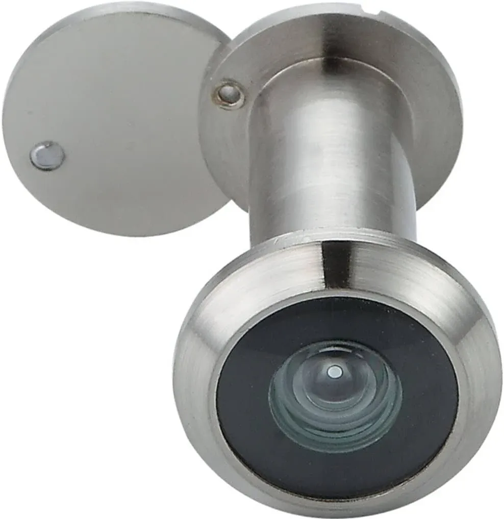 Peephole Front Door Viewer With Privacy Cover Oneway 220 Degrees satin Nickle