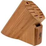 Shun Cutlery 13-Slot Bamboo Knife Block, Made from Tough, Sustainable Bamboo, Authentic, Universal Knife Block, Knife Holder for Kitchen Counter