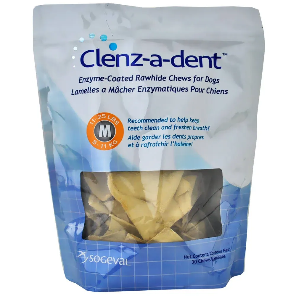 Ceva Clenz-A-Dent Rawhide Oral Care Chews for Dogs