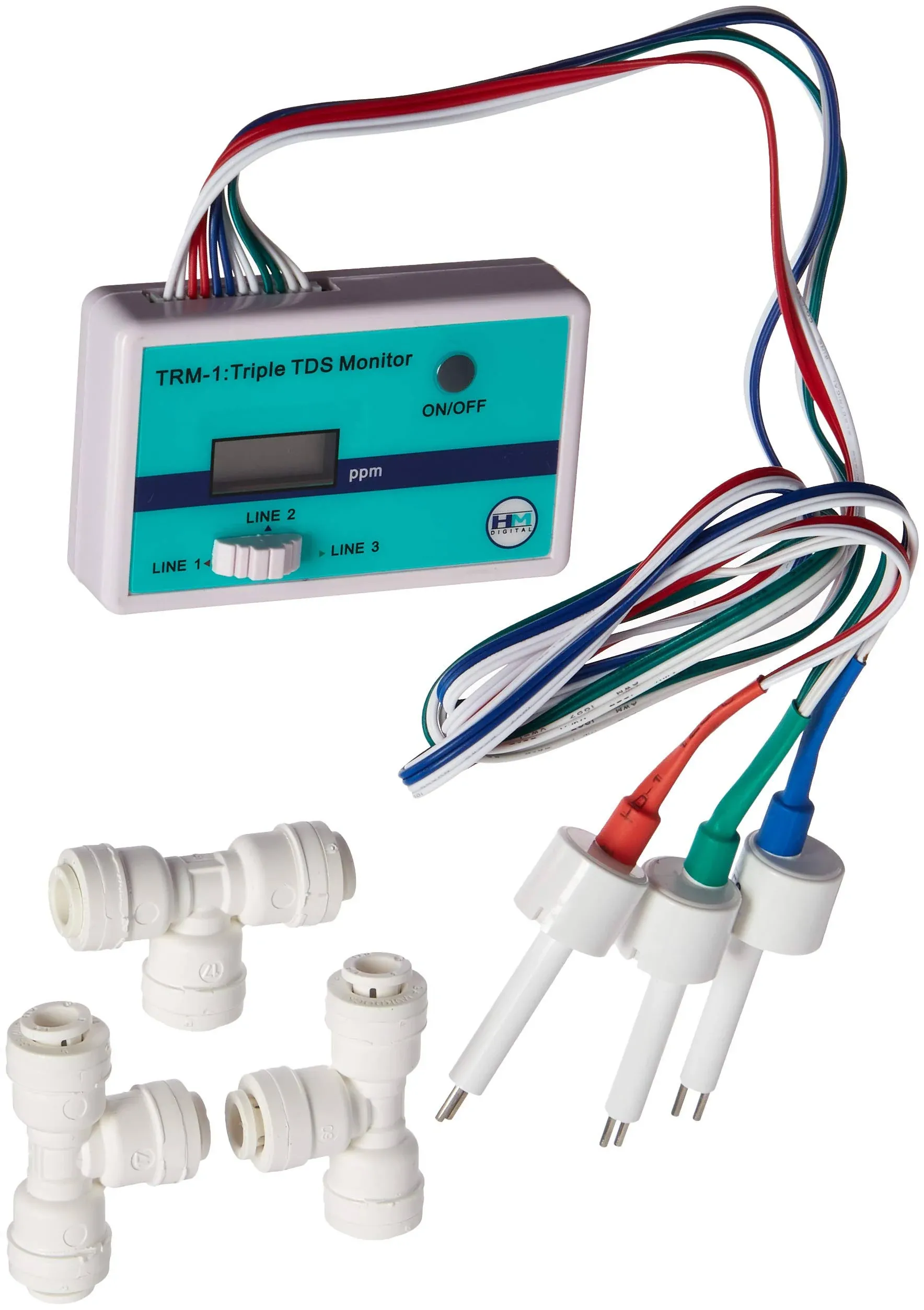 HM Digital TRM-1 TDS Meter Triple Inline TDS Monitor Test TDS Levels