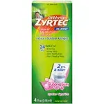 Children's Zyrtec 24 Hour Allergy Relief Syrup - Bubble Gum - Cetirizine - 4 fl oz