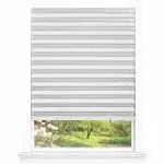 Cordless Room Darkening Temporary Pleated Vinyl Window Shades - 36 Inch Width, 75 Inch Length - Latte - 1-2-3 Peel N' Stick - Light Filtering Pull Down Blinds for Windows by Achim Home Decor