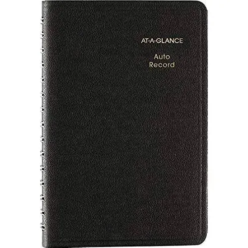 AT-A-GLANCE Auto Mileage Log Record Book, 3.75 x 6.12 Inches, Black (AAG8013505)