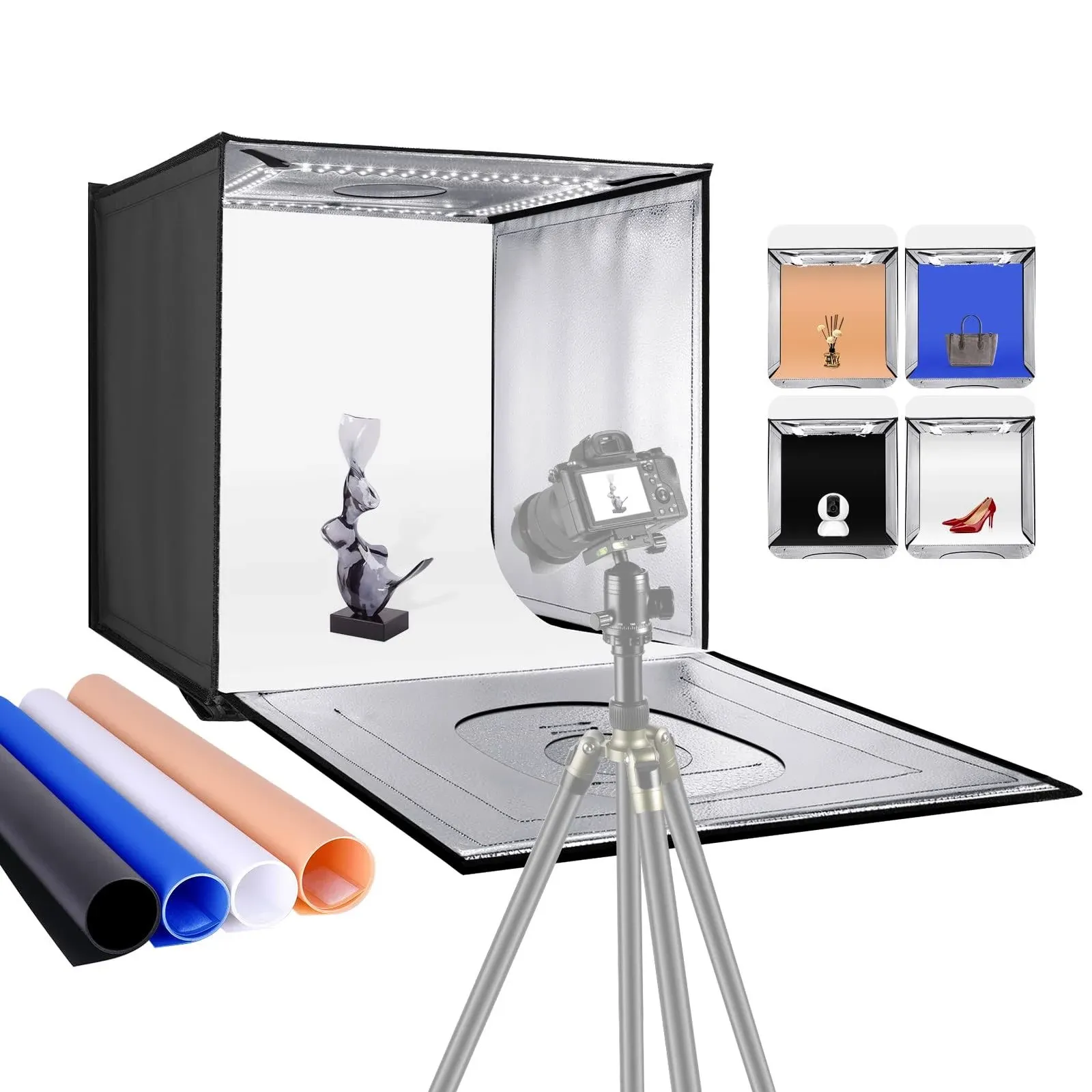 Neewer Tabletop Photo Studio Light Tent 24 x 24", Shooting Tents, 24x24x24", LED ...