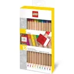 LEGO 12 Pack Colored Pencils with Pencil Topper (52064), Ages 6 and Up, 12 Color