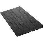 VEVOR Rubber Threshold Ramp, 3 Rise Threshold Ramp Doorway, 3 Channels Cord Cover Rubber Solid Threshold Ramp, Rubber Angled Entry Rated 2200 lbs