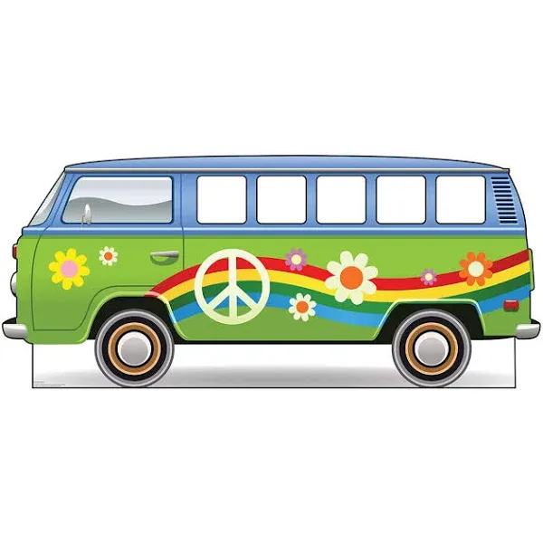 Advanced Graphics 2837 Hippie Bus Standin Cardboard Cutout, 36" x 83"