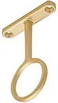 Sturdy Steel Center Closet Rod Support Bracket for Standard 1-5/16" Diameter Closet Rods (2, Matt Gold)