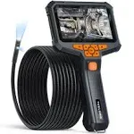 Inspection Camera, Dual Lens Inspection Camera with Light, NTS430 Teslong Borescope, IP67 Waterproof Flexible Cable Sewer Camera, 1080p HD Borescope