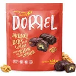 Dorrel Belgian Dark Chocolate Covered Medjool Dates Stuffed with chopped walnuts, High-Energy Source, Nutritious and walnut snack pack, Non-GMO, Kosher, 1 Pack