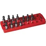 Hansen 3/8” Drive Torx &amp; Hex Socket Organizer Tray Rack Holder Metric SAE USA