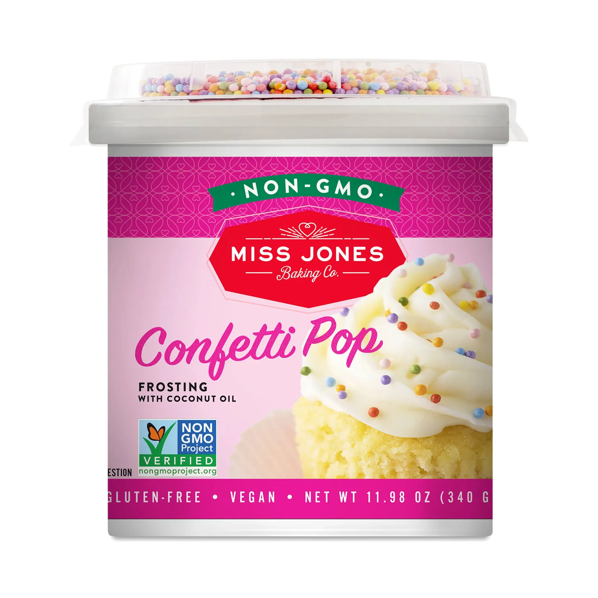 Miss Jones Baking Co. Confetti Pop Vegan Frosting, 11.98 Ounce