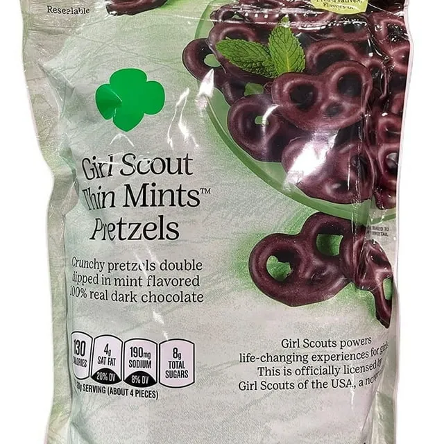 Girl Scout Thin Mints Pretzels 100% Real Dark Chocolate, 26 Ounce