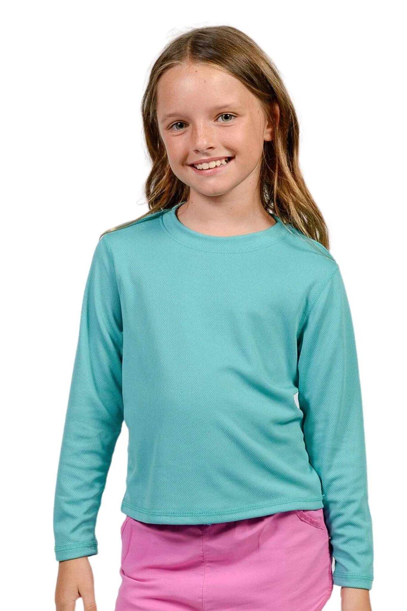 INGEAR Girls Long Sleeve Rash Guard Swim Shirt Outdoor Sports Shirt Lightweight Athletic Tee Protective