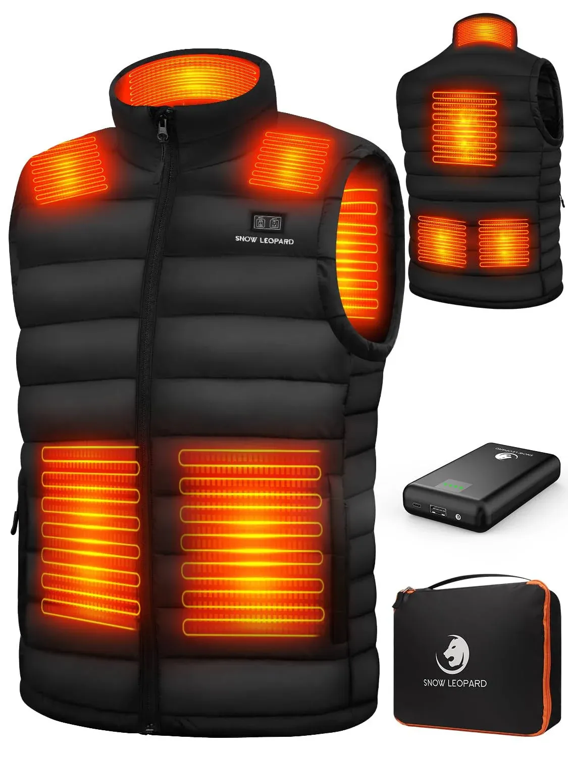 SNOW LEOPARD Electric Heated Vest with Battery Pack