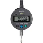 Mitutoyo 543-783B Absolute Digimatic Indicator, ID-S-Type, Flat Back, #4-48 UNF Thread, 3/8" Stem Dia., 0-0.5" Range, 0.0005" Resolution, +/-0.0008" Accuracy, Meets IP42 Specifications