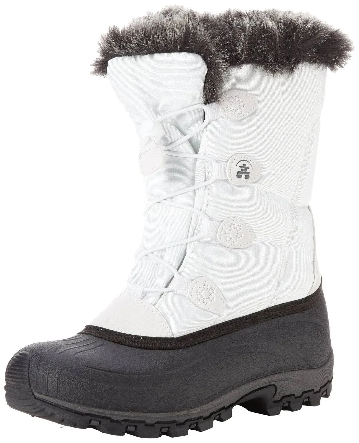 Kamik Momentum-3 Snow Seam-Sealed Waterproof Plush Faux-Fur Collar Boot Charcoal