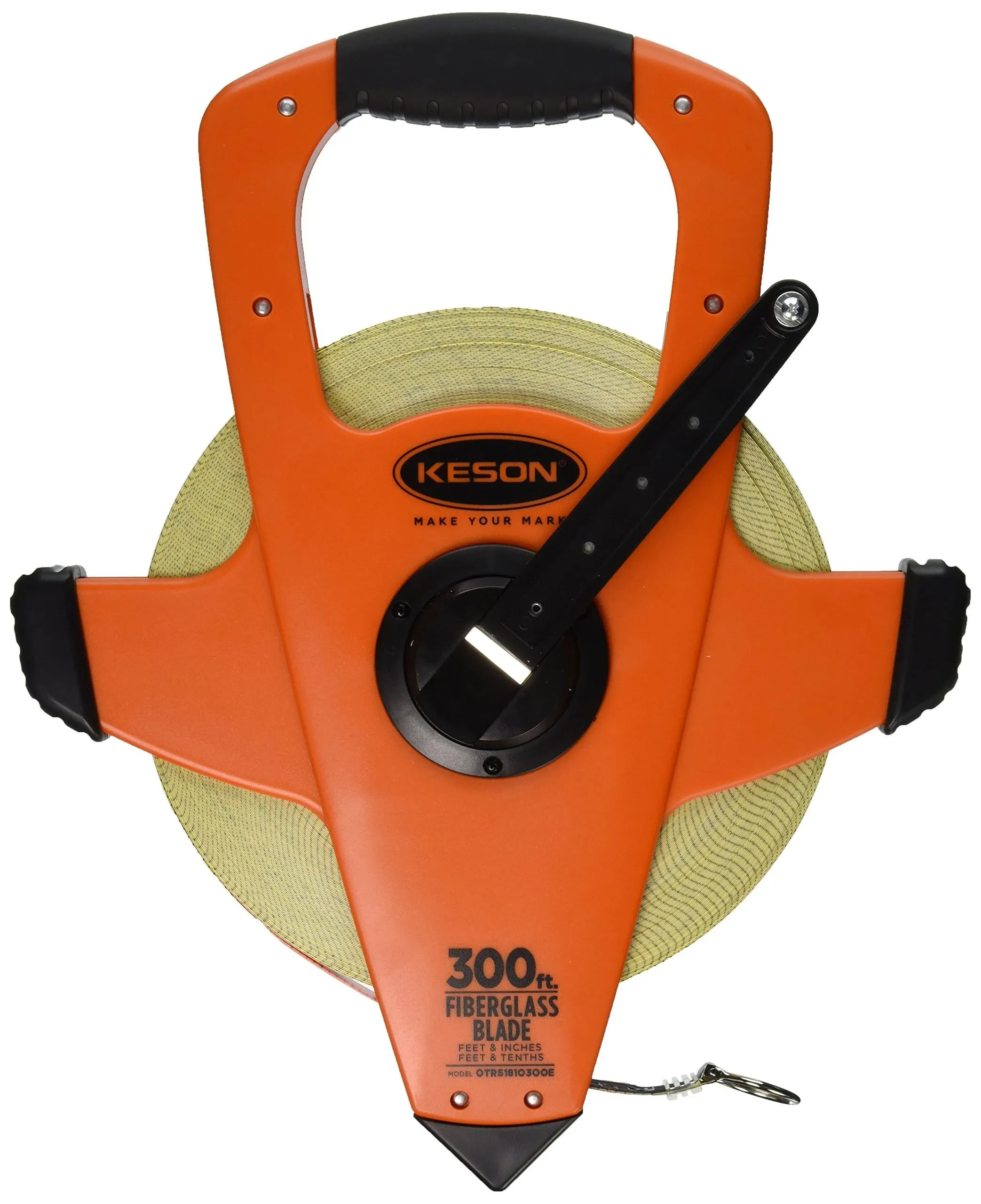 Keson OTRS1810300E Fiberglass 300 ft. SAE Engineers Long Tape Measure