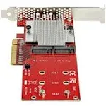 StarTech.com - PEX8M2E2 - Dual M.2 PCIe SSD Adapter Card - x8 / x16 Dual NVMe or AHCI M.2 SSD to PCI Express 3.0