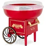 Vos Cotton Candy Machine Kit - Red Retro Sugar Candy Maker, Effortless Home Cotton Candy Maker Machine with Comprehensive User-friendly Guide, Ideal