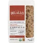 Delallo Farfalle, Organic, Whole Wheat, No. 87 Cut 16 Oz