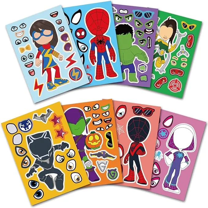 24 Sheets Spidey & Friends Stickers for Kids