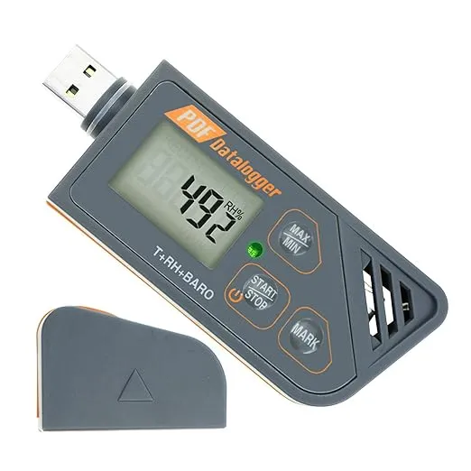 USB Temperature Data Logger Recorder for Temperature Humidity and Atmospheric Pressure, IP65 Waterproof Temperature Logger with PDF and CSV Reports High Accuracy