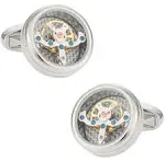 Steampunk Tourbillon Carbon Fiber Watch Cufflinks