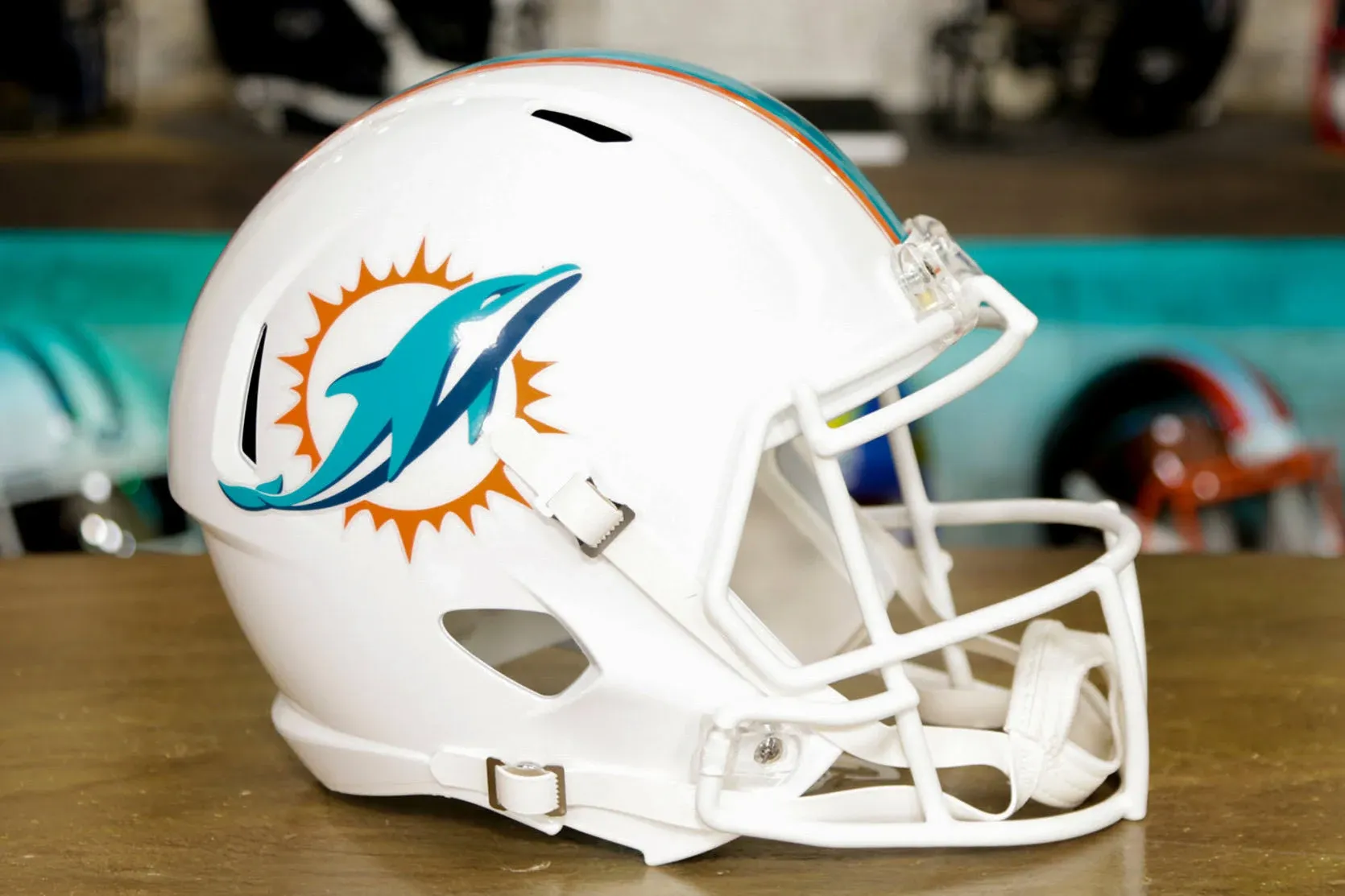 Miami Dolphins Speed Replica Football Helmet