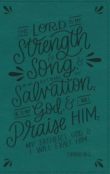 NKJV Thinline Bible, Verse Art Cover Collection, Red Letter, Comfort Print [Teal ...